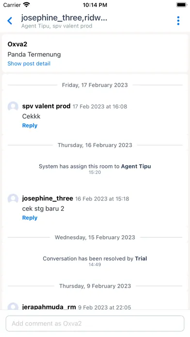 Tangkapan skrin Qontak Chat