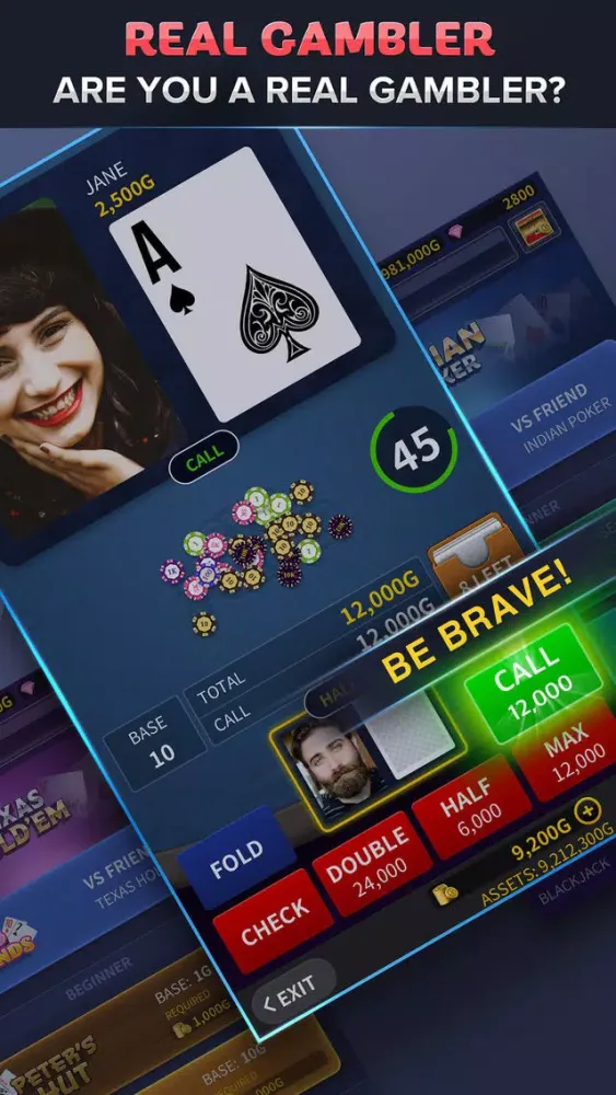 Captures d'écran de eyePoker - Indian Poker with Video Chat
