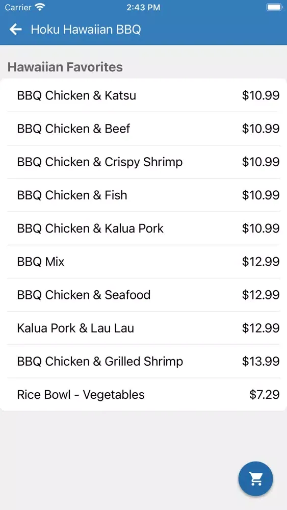 Hoku Hawaiian BBQ 스크린샷