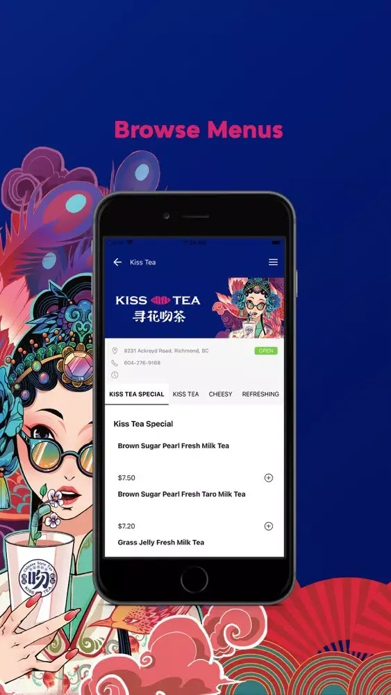 Tangkapan skrin Kiss Tea