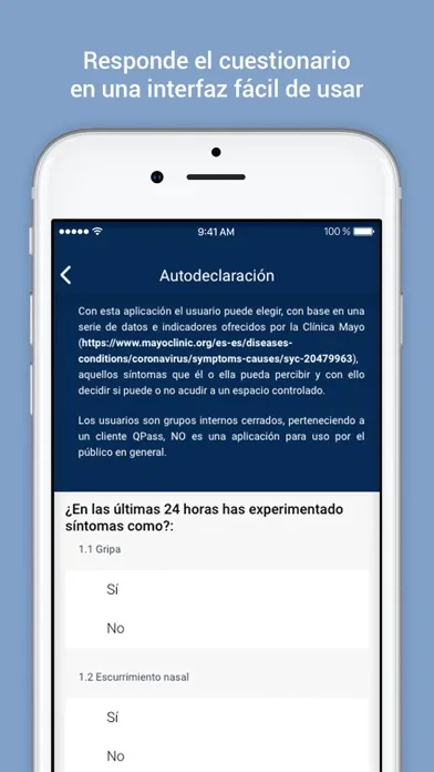 Capturas de tela do QPass Empleados