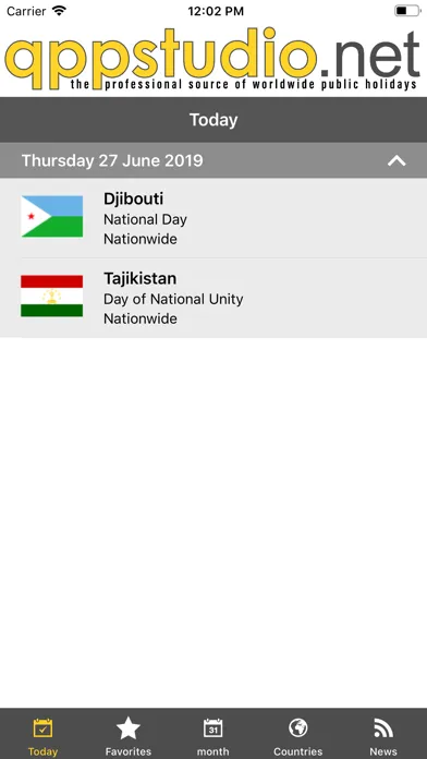 Q++ Worldwide Public Holidays 스크린샷