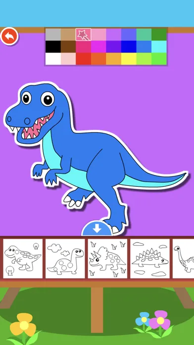 Screenshot di Dinosaur puzzle Doodle Colorin