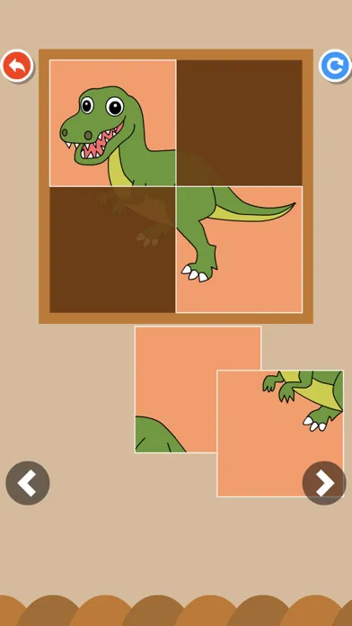 Screenshot di Dinosaur puzzle Doodle Colorin