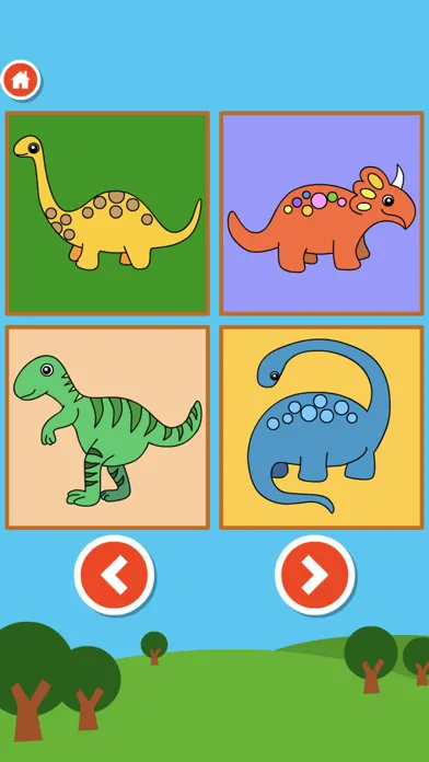 Screenshot di Dinosaur puzzle Doodle Colorin