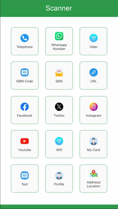 Tangkapan skrin QBR QR Barcode Readers