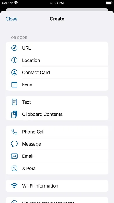 Captures d'écran de Qrafter: QR Code Reader