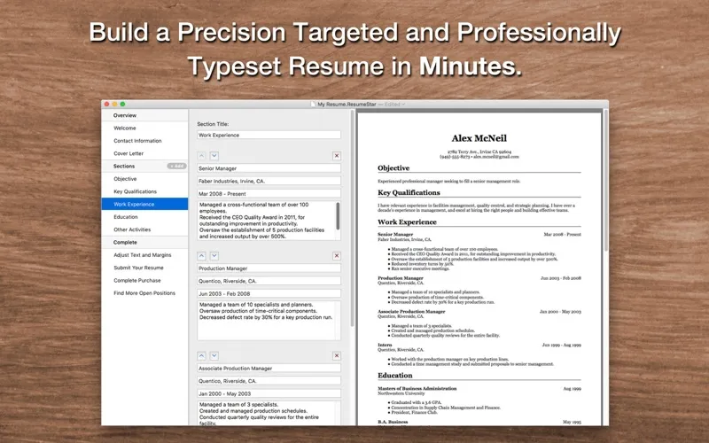 Zrzuty ekranu Resume Star: Pro CV Designer