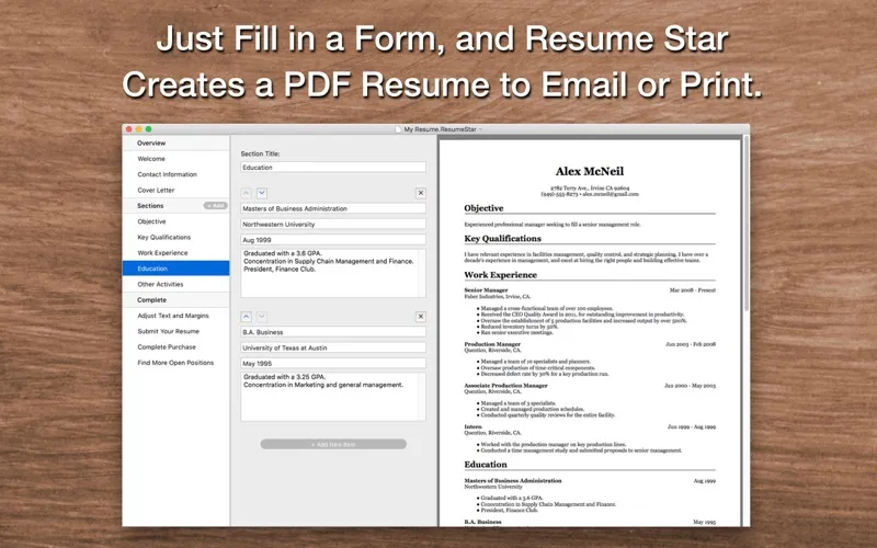 Zrzuty ekranu Resume Star: Pro CV Designer