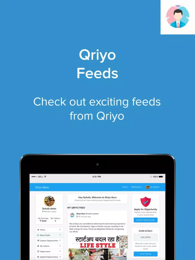 Capturas de tela do Qriyo Guru - For Teachers iPad 