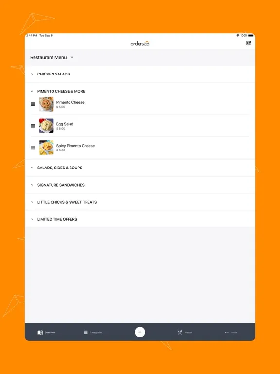 Capturas de tela do QR Menu Maker iPad 