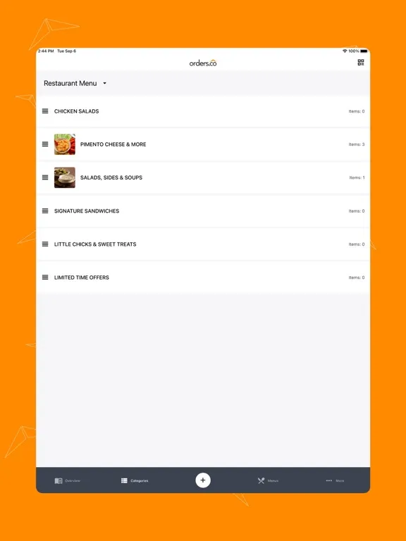 Capturas de tela do QR Menu Maker iPad 