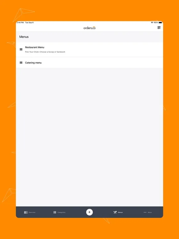 Capturas de tela do QR Menu Maker iPad 
