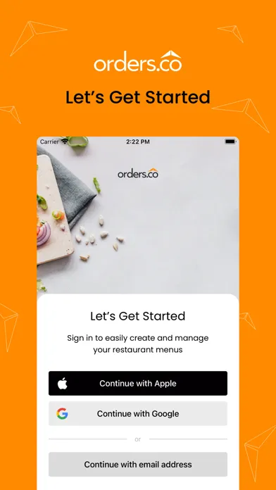 Capturas de tela do QR Menu Maker
