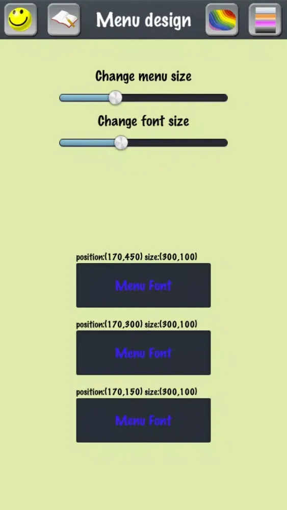 UI Button Design - Color Picker - Font List - Emoji Symbols – Cool Icon – Characters – Text Pictures – Smiley Emoticons - Files Screenshots