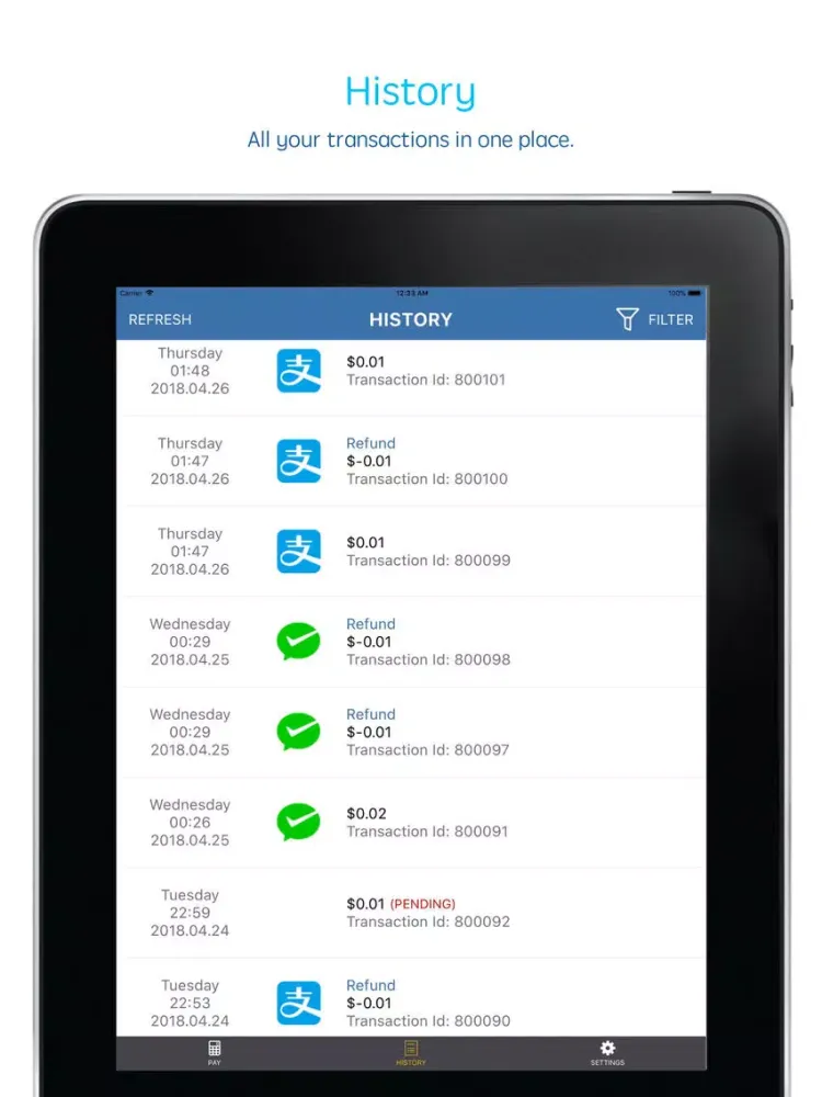 Скриншоты 北美快付 QRPay iPad 
