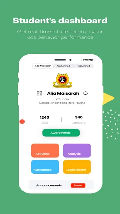 Parent QR Points Screenshots