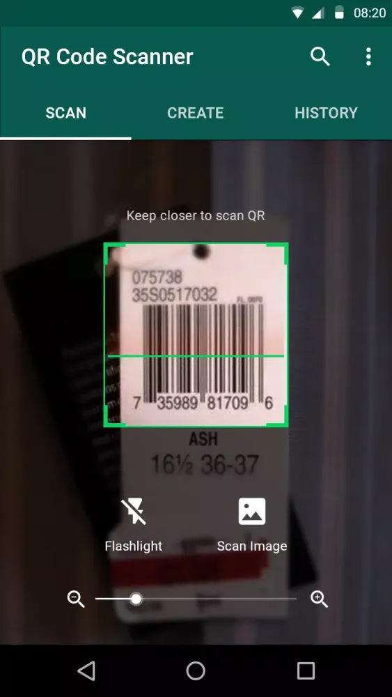 Zrzuty ekranu QR & Barcode Scanner - QR Scan