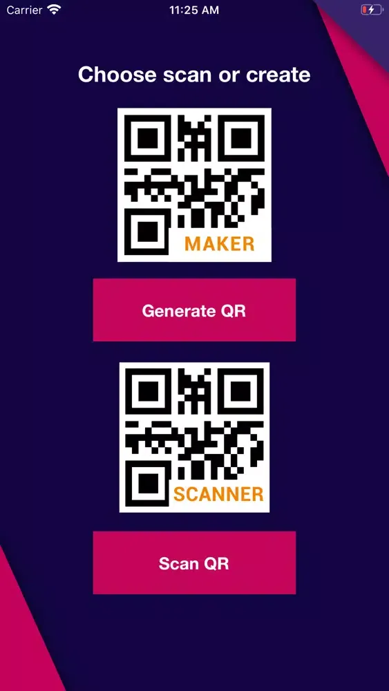 QR Scanner Creator 2 in 1 App Screenshots