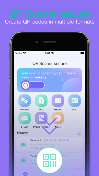 Screenshot di QR Scaner secure