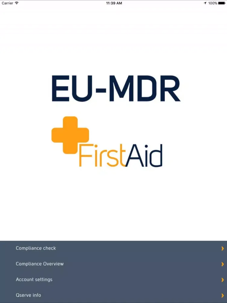 Qserve EU MDR First Aid iPad  स्क्रीनशॉट