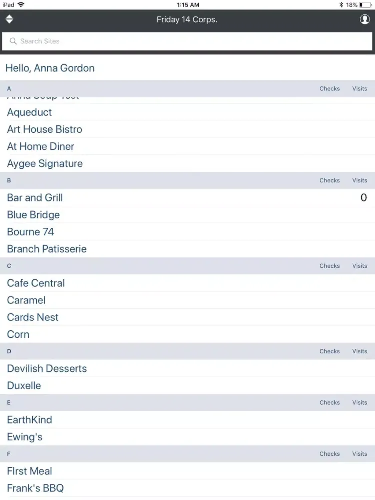 Ảnh chụp màn hình của Vision by QSR iPad 