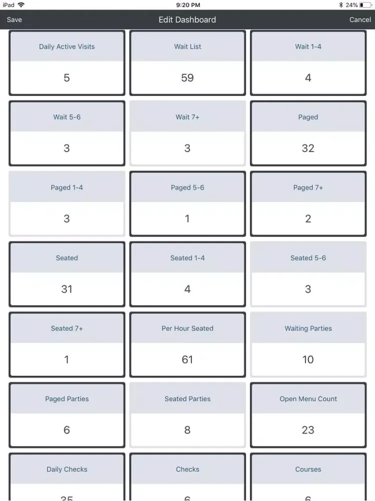 Ảnh chụp màn hình của Vision by QSR iPad 