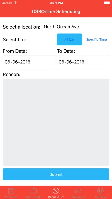 Capturas de pantalla de QSROnline Scheduling