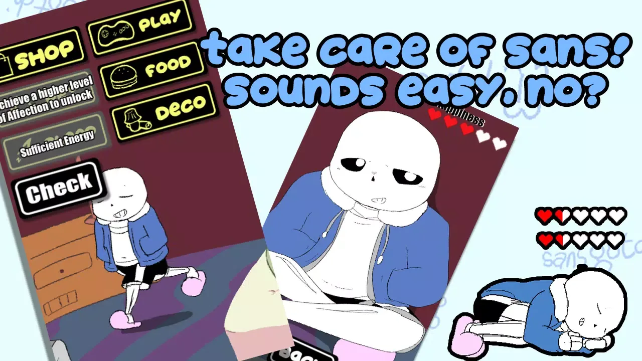 Capturas de tela do sans gotchi