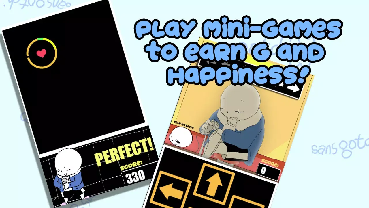 Capturas de tela do sans gotchi