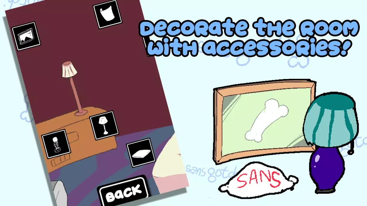 Capturas de tela do sans gotchi