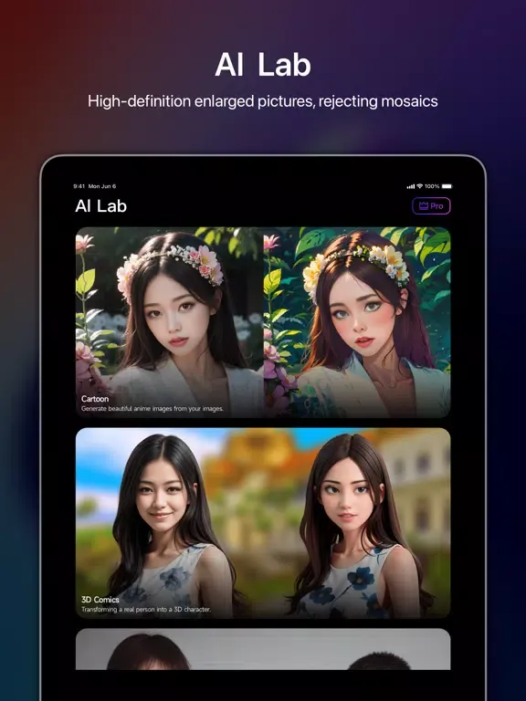 Capturas de pantalla de WePhoto - AI Art Generator iPad 