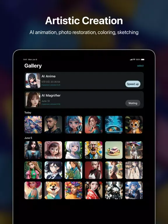 Capturas de pantalla de WePhoto - AI Art Generator iPad 