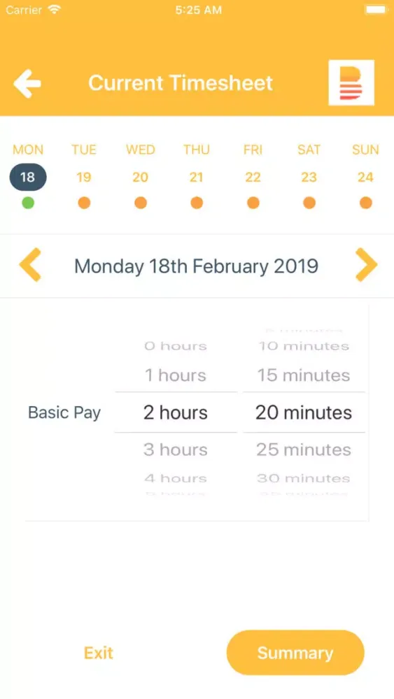 ภาพหน้าจอของ Better Days E-Timesheets