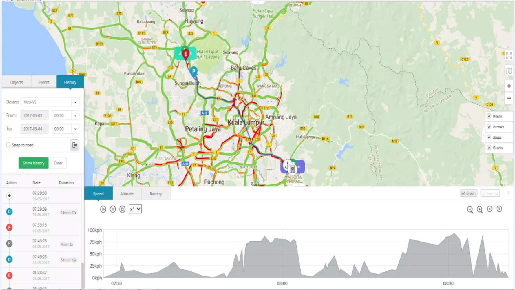 Capturas de pantalla de Q-Tech Gps