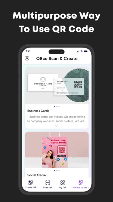 ภาพหน้าจอของ QRco: Scan & Generate QR Code