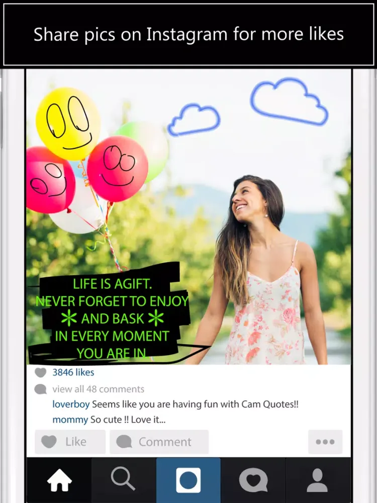 Capturas de tela do Cam Quotes Free : Life based quotes by famous authors for daily motivation & inspiration iPad 