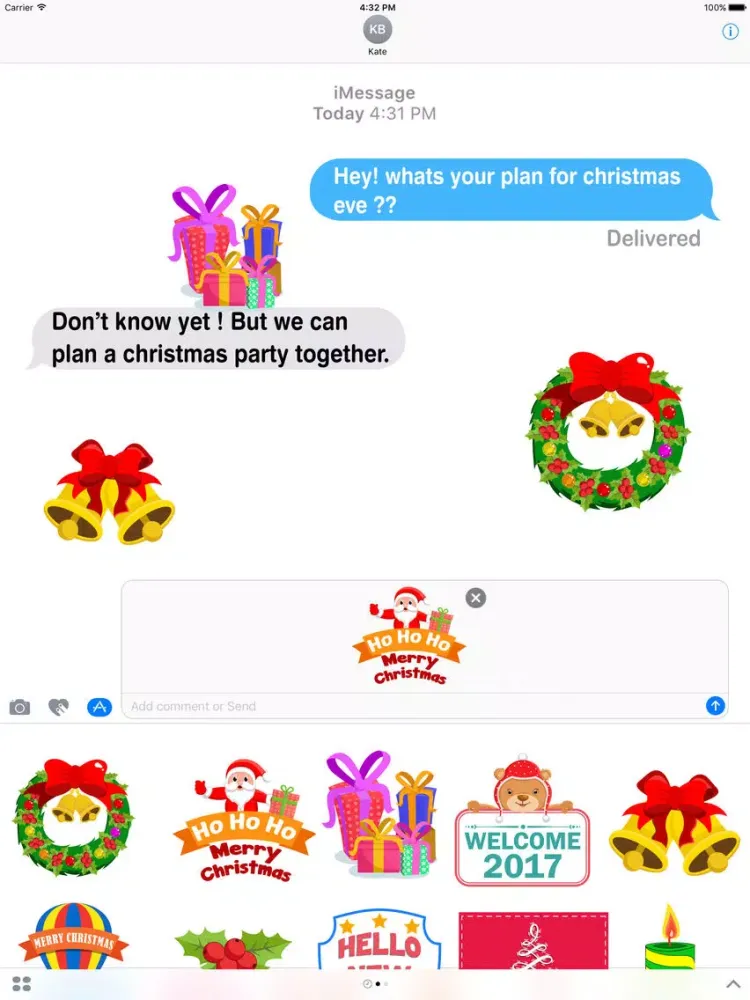 Capturas de pantalla de Christmas Celebration Stickers Pack iPad 