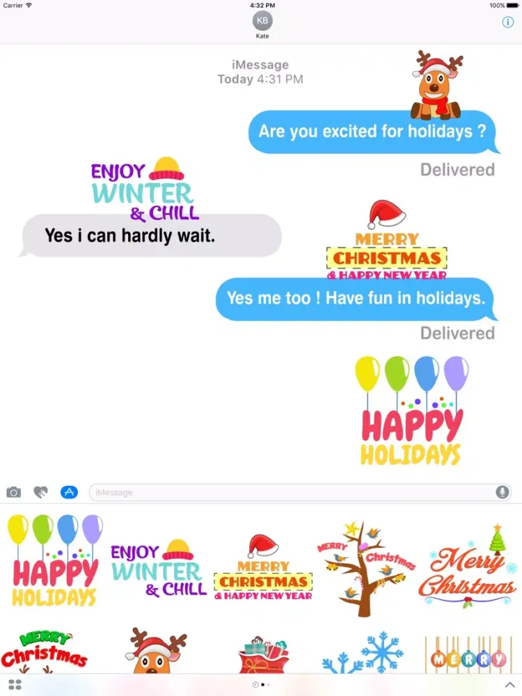 Capturas de pantalla de Christmas Celebration Stickers Pack iPad 