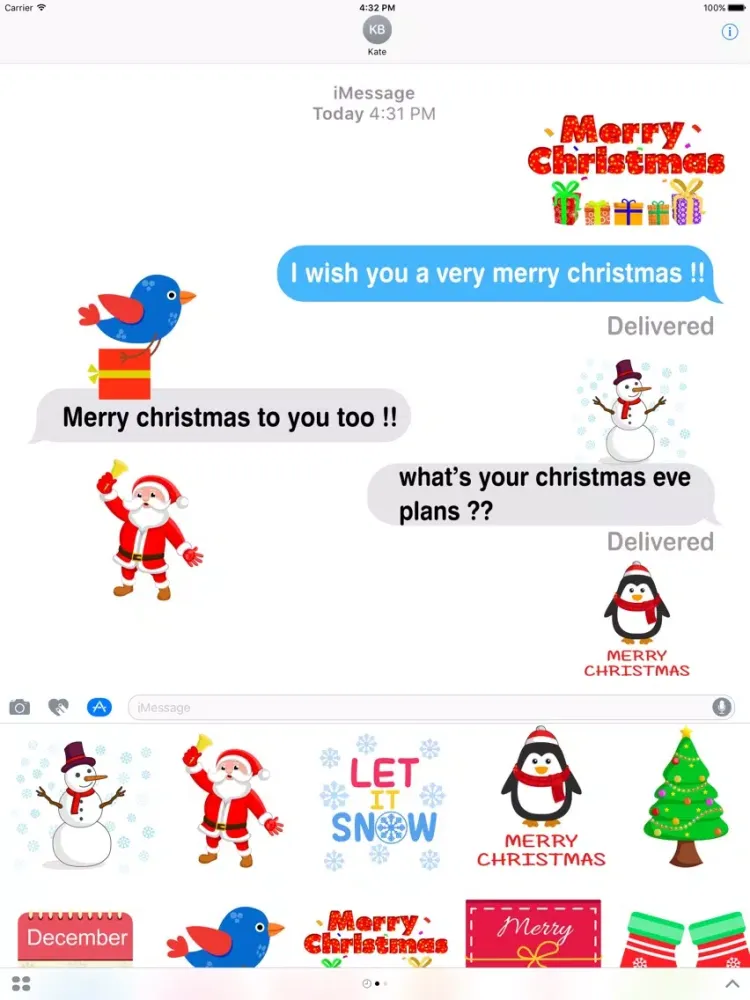 Capturas de pantalla de Christmas Celebration Stickers Pack iPad 