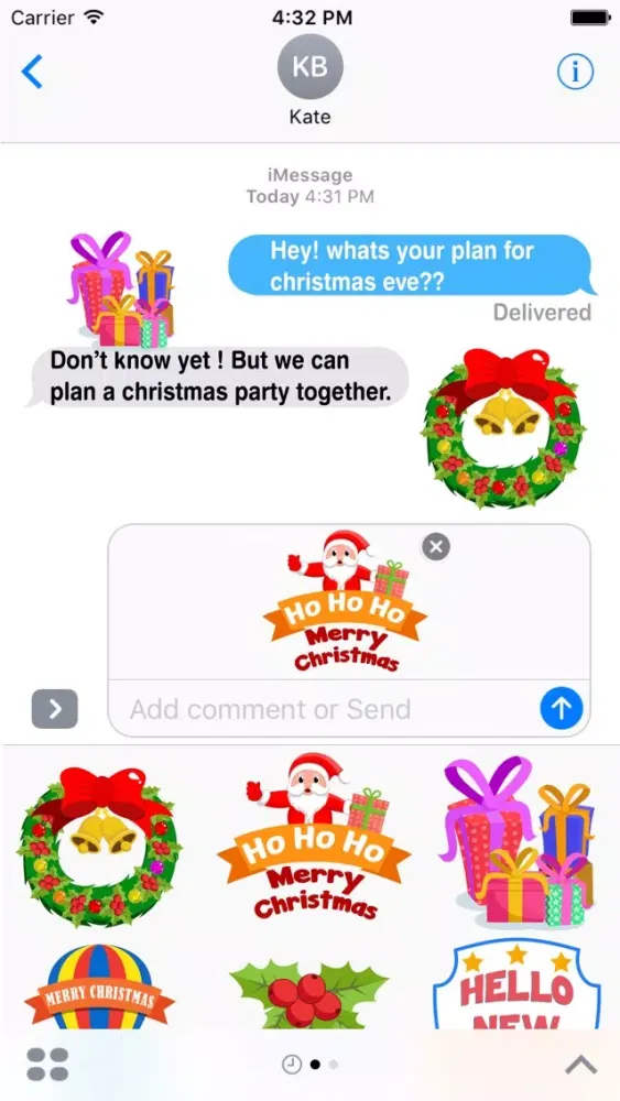 Capturas de pantalla de Christmas Celebration Stickers Pack