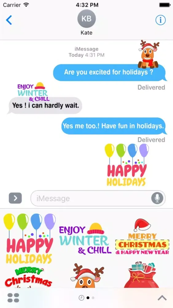 Capturas de pantalla de Christmas Celebration Stickers Pack