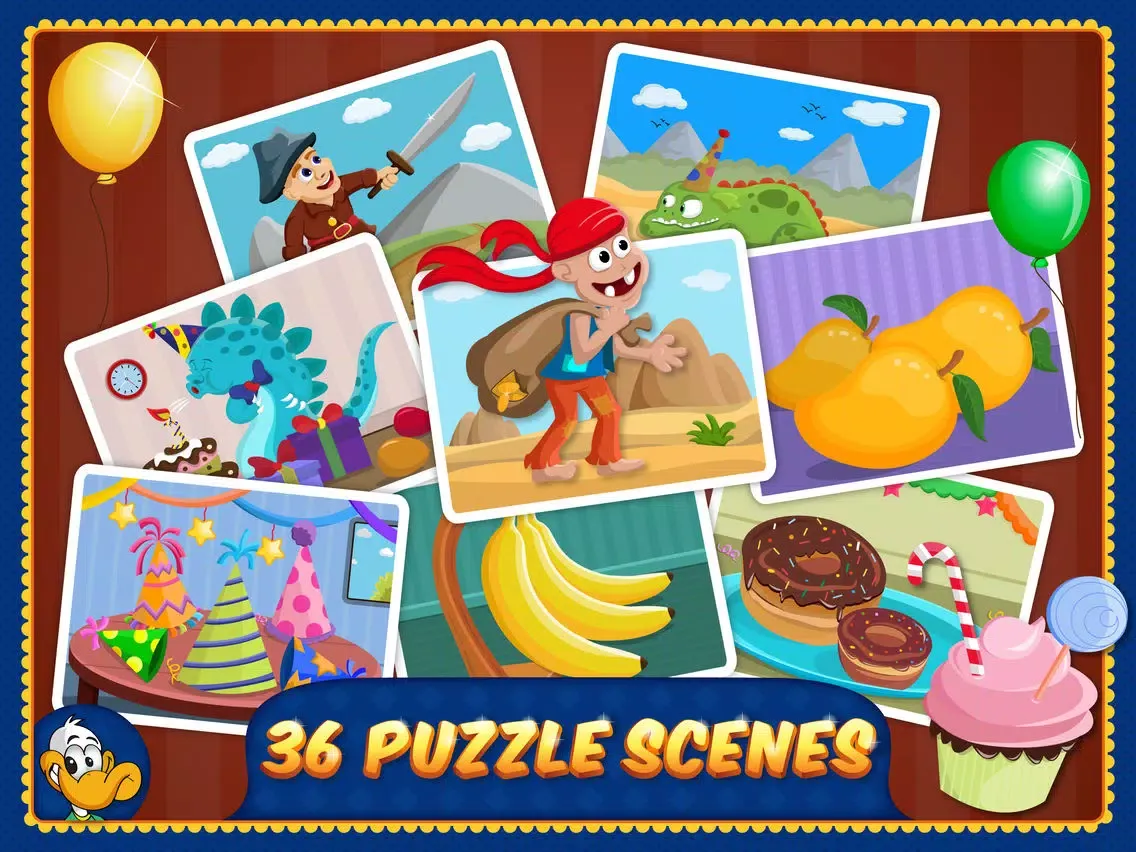 Jigsaw Bundle for Kids Free : Fun learning Puzzle game for Toddlers iPad  Screenshots
