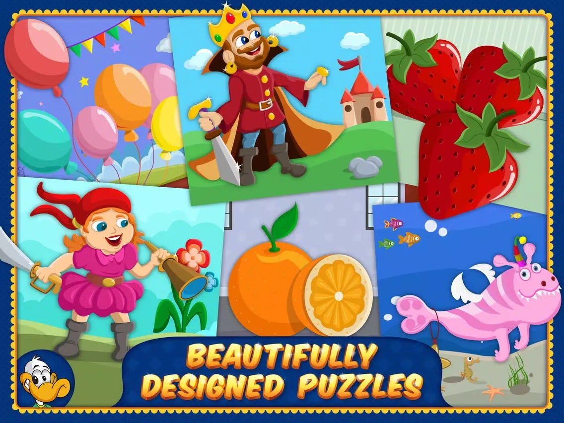 Jigsaw Bundle for Kids Free : Fun learning Puzzle game for Toddlers iPad  Screenshots