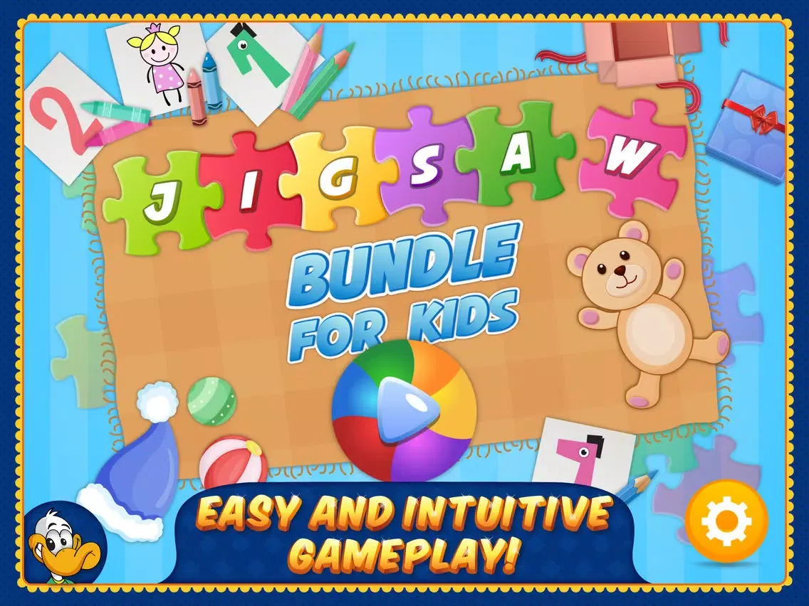 Jigsaw Bundle for Kids Free : Fun learning Puzzle game for Toddlers iPad  Screenshots