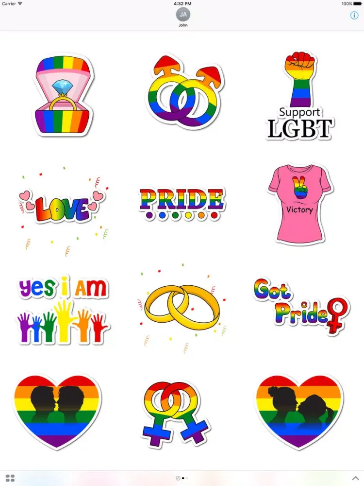 Be Yourself - LGBT Pride Emoji Stickers iPad  Screenshots