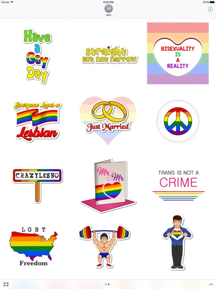 Be Yourself - LGBT Pride Emoji Stickers iPad  Screenshots