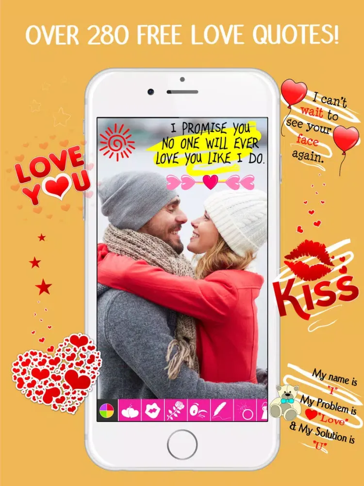 Love Quotes and Sayings! Flirty, Romantic Valentine messages for Teens and Adults iPad Screenshots