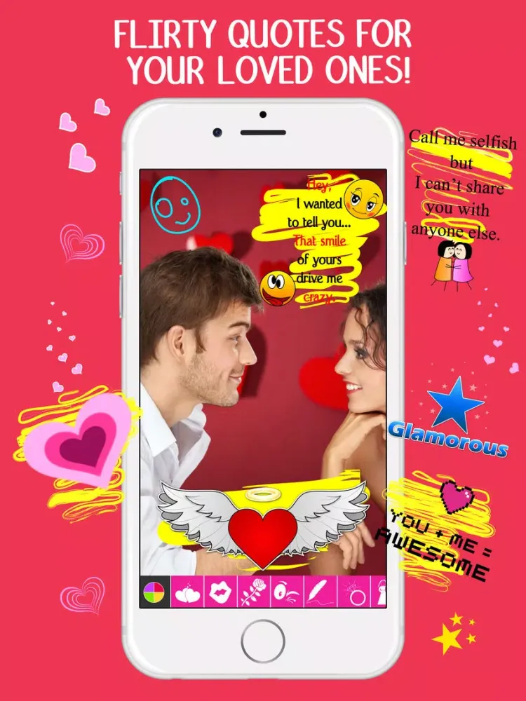 Love Quotes and Sayings! Flirty, Romantic Valentine messages for Teens and Adults iPad Screenshots