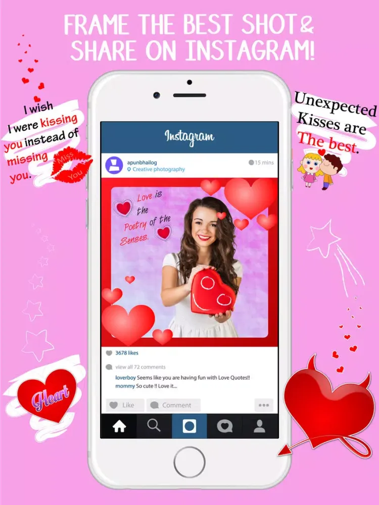 Love Quotes and Sayings! Flirty, Romantic Valentine messages for Teens and Adults iPad Screenshots